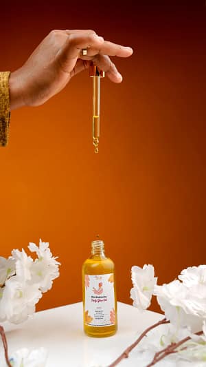 Body brightening oil for a glowing & radiant skin